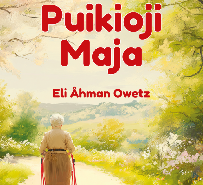 Moteris su vaikštyne eina keliu